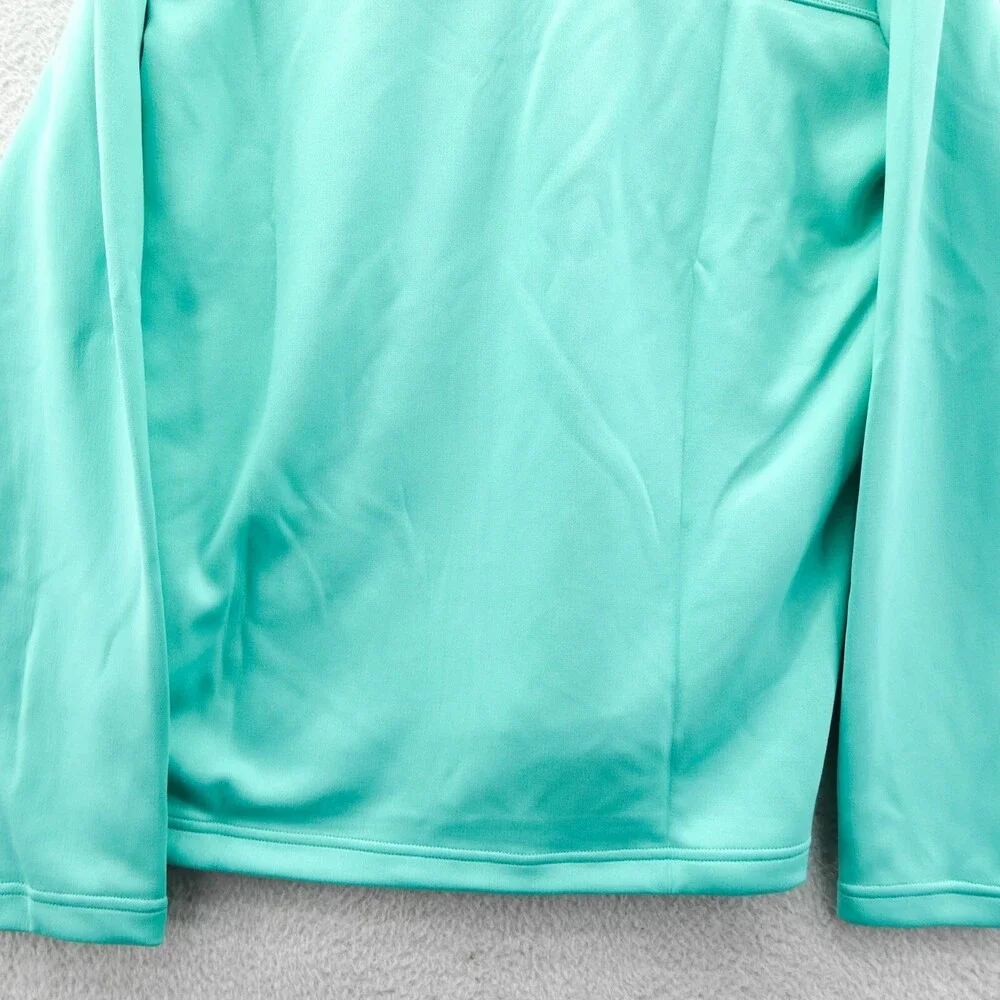 Adidas Club 1/4 Zip Mens Medium Adidas Green Knit Golf Casual Sweatshirt Gym New